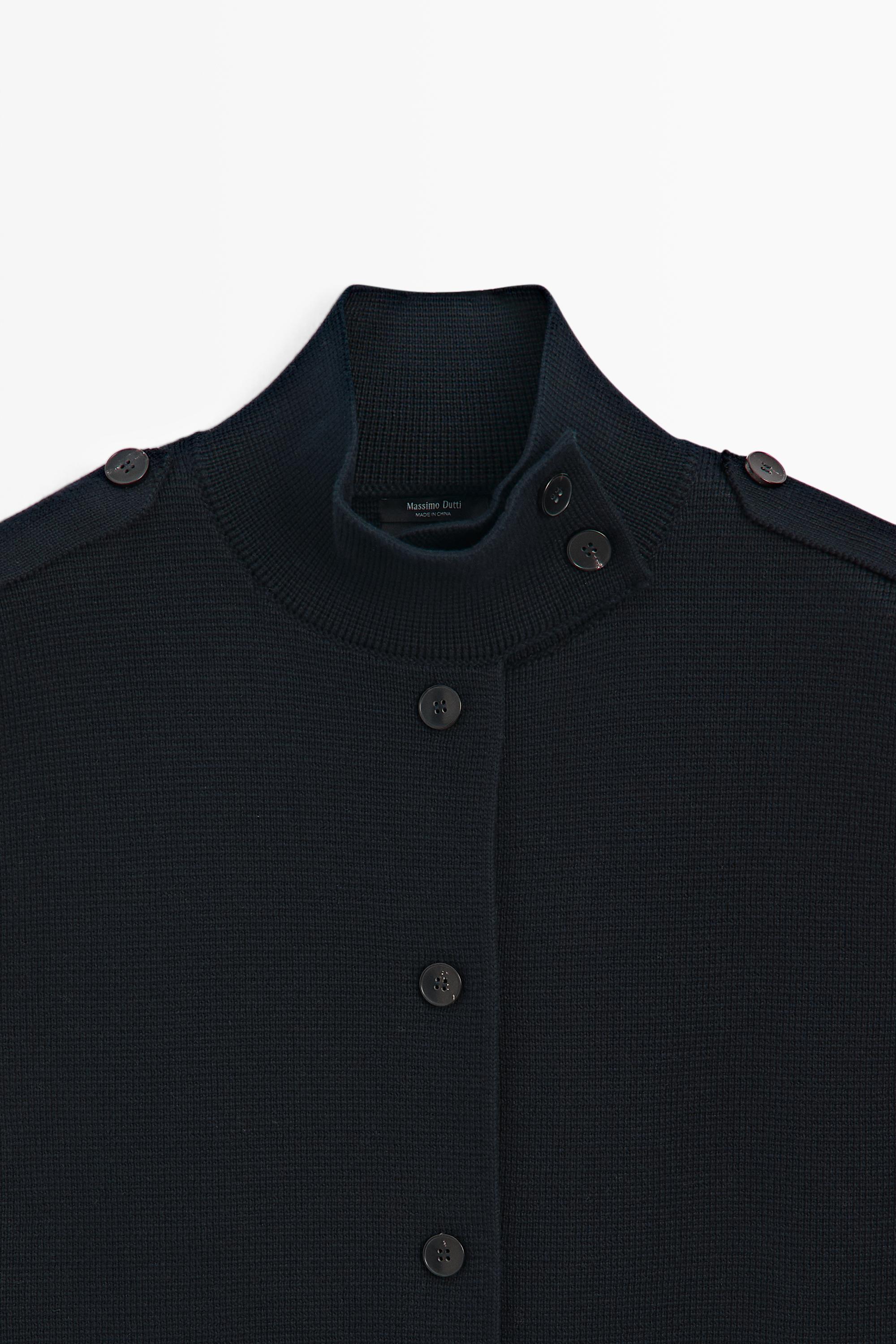 100% cotton mock neck knit vest